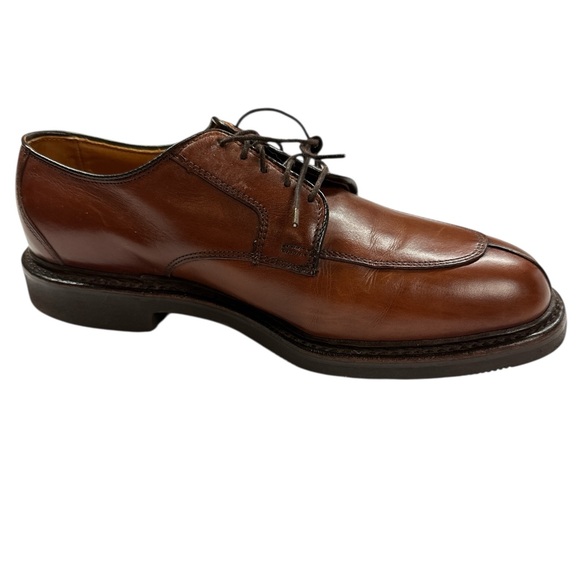 Allen Edmonds Derby Shoe Split Toe Size 7 Brown Leather Comfort Insole Preowned
